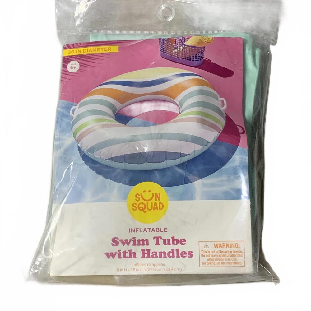 Sun Squad Inflatable Swim Tube with Handles - 36‎ Inch Diameter